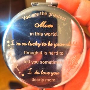 Engraved Compact Mirror for Mom NWOT